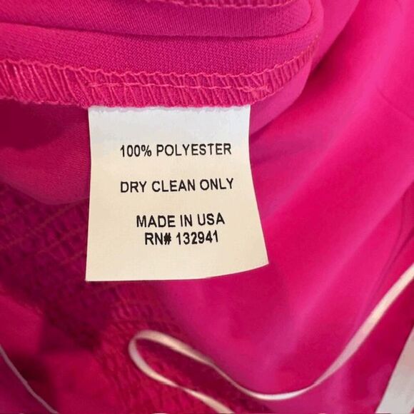 Amanda Uprichard Mandy Midi Dress Strapless Hot Pink High Slit Size Large - Picture 8 of 12